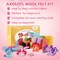 Needle Felting Kit, 6 PCS Animal Needle Felting Beginner Kits, Wool Felt Needle Felting Tools Foam Pad, Craft Party Supplies for Beginners Adult(6pack Axolotl)